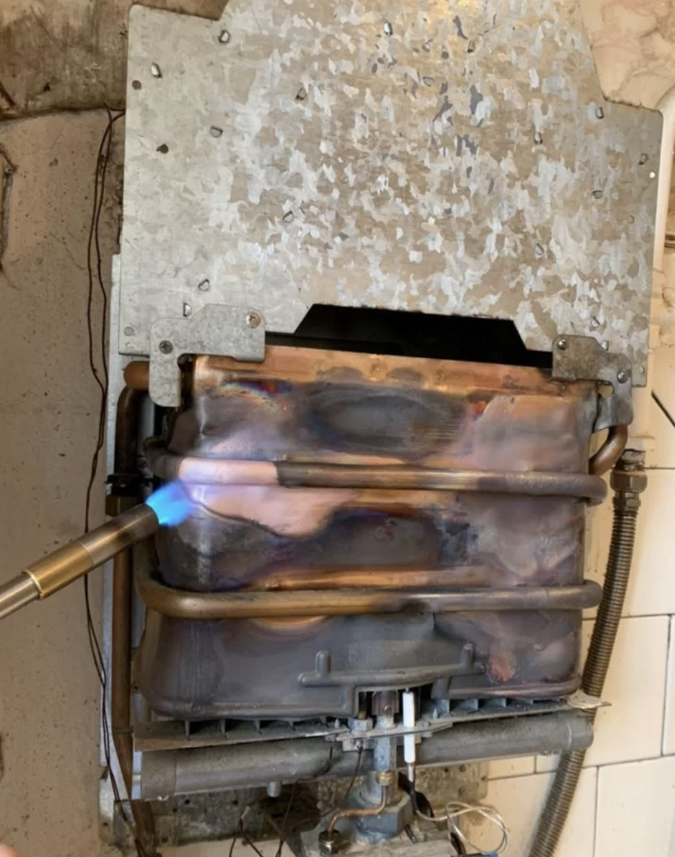 Пайка радиатора газовой колонки